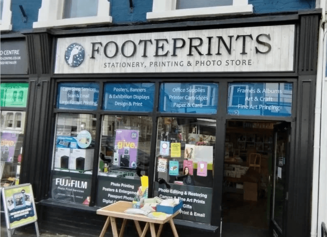 Footeprints storefront in Bridport