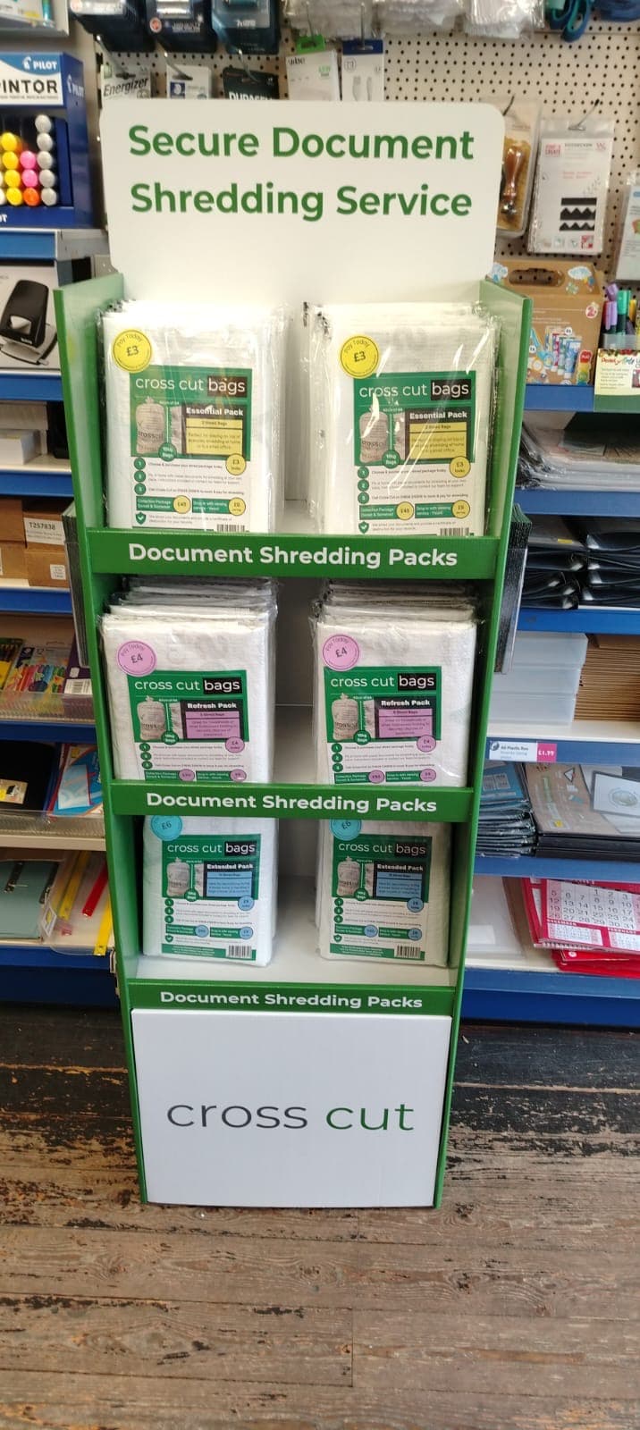 Shredding bags available at Footeprints
